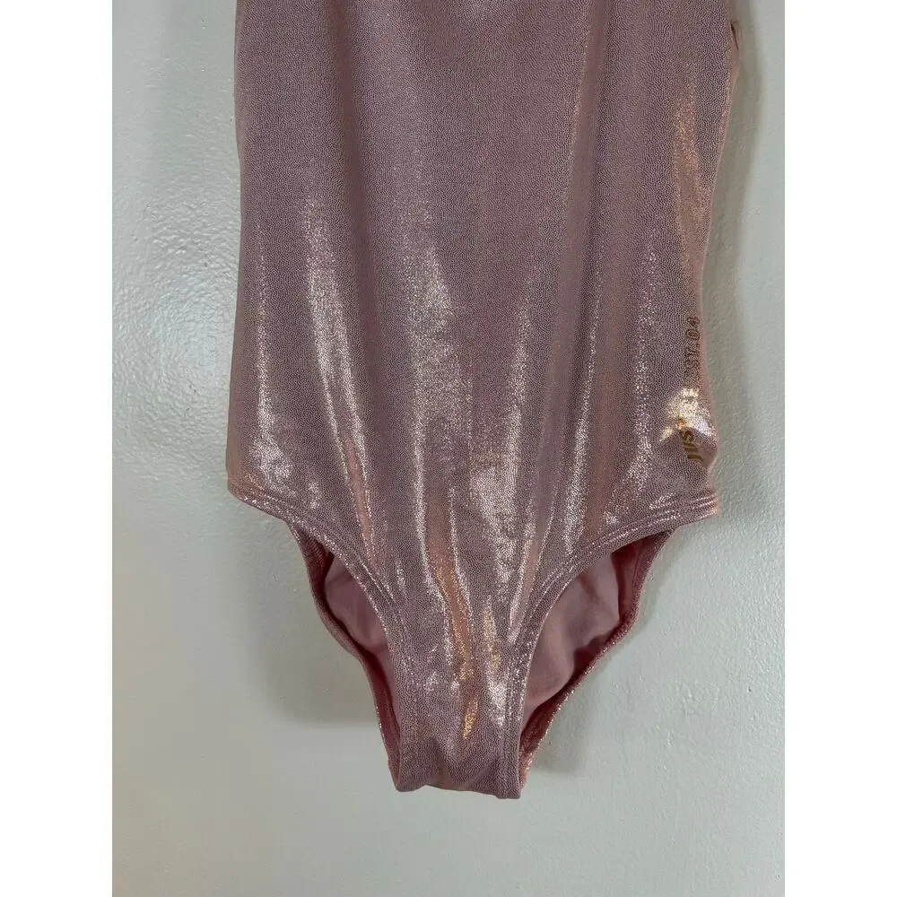 JUSTICE Girl’s Shimmer Laser Cut Dance/ Gymnastics Leotard / Size: 10
